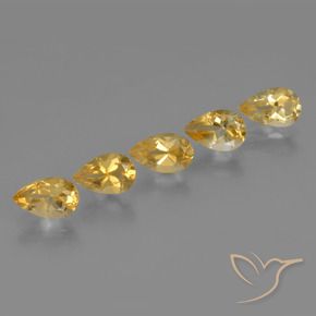 Shop natural 3.92ct Doré léger Citrine gems, En forme de poire, from Brésil at GemSelect. In stock, global shipping!