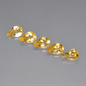 Achetez naturel 3,55ct jaune citrine gems, en forme de poire, en provenance brésil chez gemselect. en stock, livraison internationale!