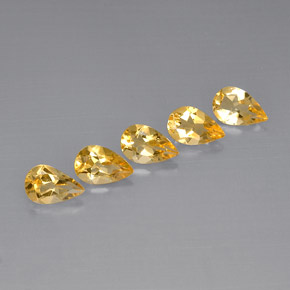 Achetez naturel 3,55ct jaune citrine gems, en forme de poire, en provenance brésil chez gemselect. en stock, livraison internationale!