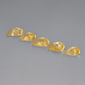 Achetez naturel 3,55ct jaune citrine gems, en forme de poire, en provenance brésil chez gemselect. en stock, livraison internationale!