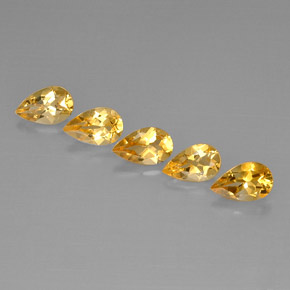 Achetez naturel 3,95ct jaune citrine gems, en forme de poire, en provenance brésil chez gemselect. en stock, livraison internationale!