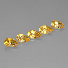 Achetez naturel 3,95ct jaune citrine gems, en forme de poire, en provenance brésil chez gemselect. en stock, livraison internationale!