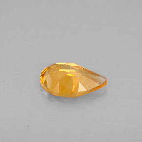 Citrine jaune naturelle en forme de poire, 0,67 ct, VS