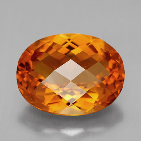 Citrine orange naturelle coupe ovale, 5,44 ct, VVS