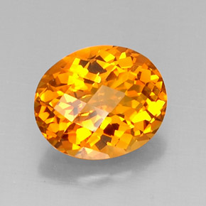 Citrine Jaune orange naturelle Coupe ovale, 5.00 ct, VVS-VS