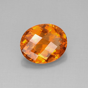 Citrine orange naturelle coupe ovale, 3,22 ct, VVS-VS