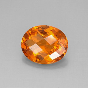 Citrine orange naturelle coupe ovale, 3,22 ct, VVS-VS