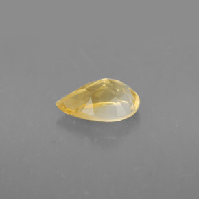 Citrine jaune naturelle en forme de poire, 0,80 ct, VVS