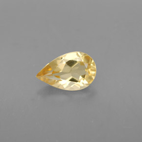 Citrine jaune naturelle en forme de poire, 0,73 ct, VVS