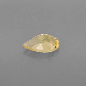 Citrine jaune naturelle en forme de poire, 0,73 ct, VVS