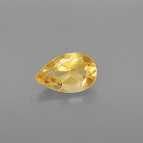 Citrine jaune naturelle en forme de poire, 0,73 ct, VVS
