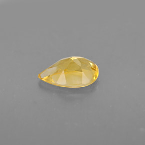 Citrine jaune naturelle en forme de poire, 0,73 ct, VVS