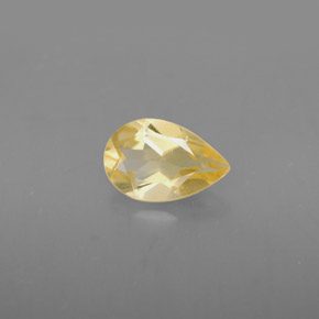 Citrine jaune naturelle en forme de poire, 0,58 ct, VVS