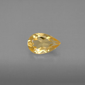 Citrine jaune naturelle en forme de poire, 0,72 ct, VVS