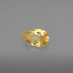 Citrine jaune naturelle en forme de poire, 0,72 ct, VVS