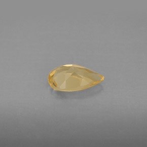 Citrine jaune naturelle en forme de poire, 0,72 ct, VVS