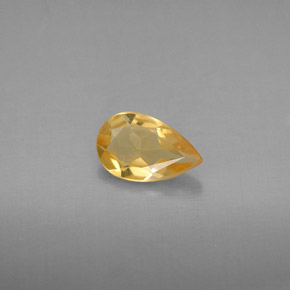 Citrine jaune naturelle en forme de poire, 0,66 ct, VVS