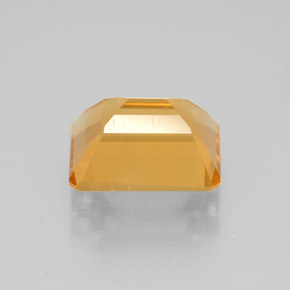 Citrine jaune naturelle taille émeraude, 1,97 ct, VVS