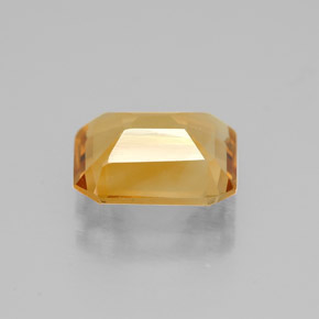 Citrine jaune naturelle taille émeraude, 1,80 ct, VVS