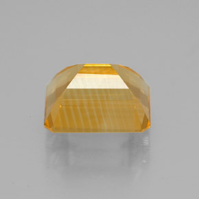 Citrine jaune naturelle taille émeraude, 2,26 ct, VVS-VS
