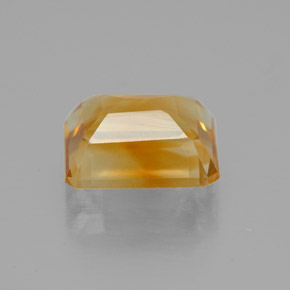 Citrine jaune naturelle taille émeraude, 2,23 ct, VVS