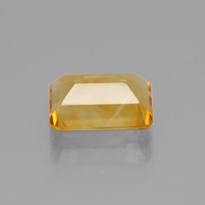 Citrine jaune naturelle taille émeraude, 1,77 ct, VVS