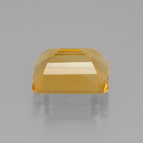 Citrine jaune naturelle taille émeraude, 2,03 ct, VVS