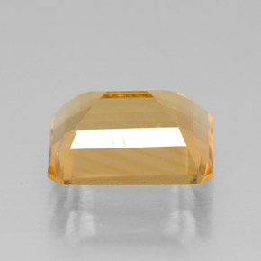 Citrine jaune naturelle taille émeraude, 1,97 ct, VVS