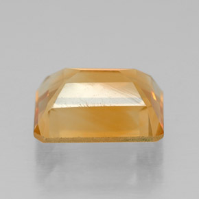 Citrine jaune naturelle taille émeraude, 2,06 ct, VVS-VS