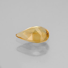 Citrine jaune naturelle en forme de poire, 0,66 ct, VVS-VS