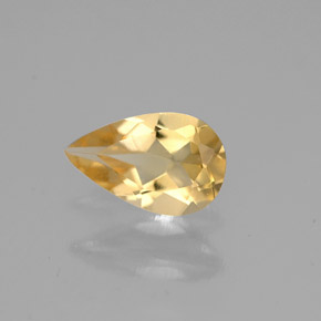 Citrine jaune naturelle en forme de poire, 0,65 ct, VVS-VS