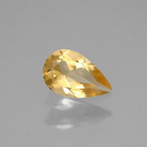 Citrine jaune naturelle en forme de poire, 0,65 ct, VVS-VS