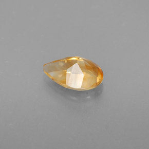 Citrine jaune naturelle en forme de poire, 0,78 ct, VS