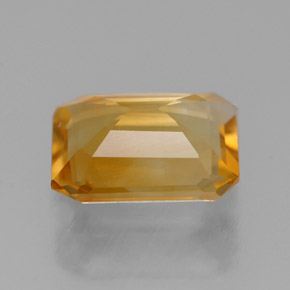Citrine jaune naturelle taille émeraude, 1,61 ct, VS