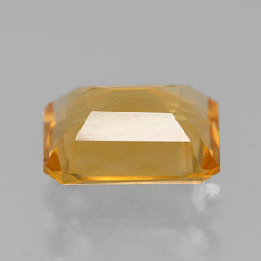Citrine jaune naturelle taille émeraude, 1,90 ct, VVS-VS