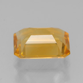 Citrine jaune naturelle taille émeraude, 1,90 ct, VVS-VS