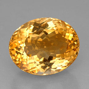 Citrine orange naturelle coupe ovale, 27,60 ct, VVS