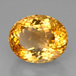 Citrine orange naturelle coupe ovale, 27,60 ct, VVS