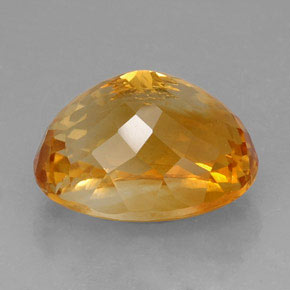 Citrine orange naturelle coupe ovale, 27,60 ct, VVS