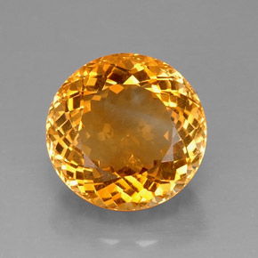 Citrine orange naturelle coupe roude, 16,98 ct, VVS