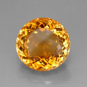 Citrine orange naturelle coupe roude, 16,98 ct, VVS