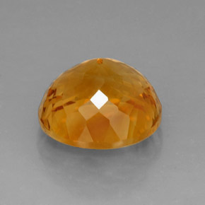 Citrine orange naturelle coupe roude, 16,98 ct, VVS