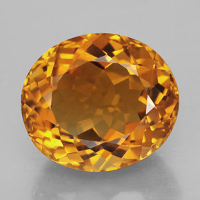 Citrine orange naturelle coupe ovale, 11,83 ct, IF