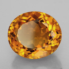 Citrine orange naturelle coupe ovale, 11,83 ct, IF