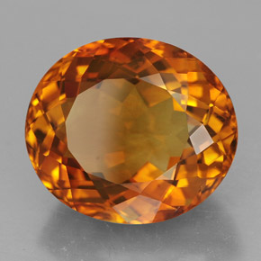 Citrine orange naturelle coupe ovale, 11,24 ct, VVS