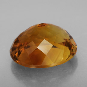 Citrine orange naturelle coupe ovale, 11,24 ct, VVS