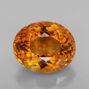 Citrine orange naturelle coupe ovale, 6,55 ct, VVS
