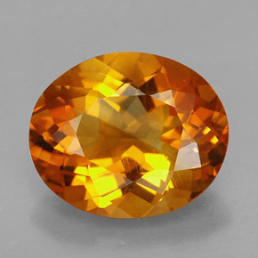Citrine orange naturelle coupe ovale, 4,27 ct, VVS
