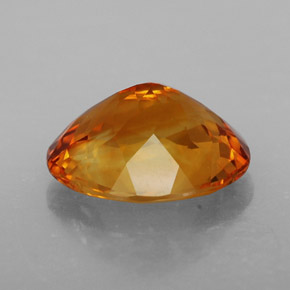 Citrine orange naturelle coupe ovale, 4,27 ct, VVS