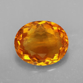 Citrine orange naturelle coupe ovale, 4,70 ct, VVS-VS
